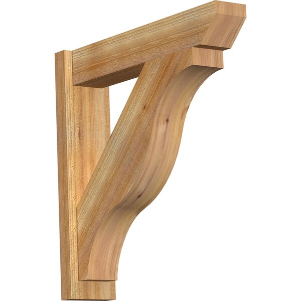 Ekena Millwork Funston Slat Rough Sawn Outlooker, Western Red Cedar, 6"W x 28"D x 28"H OUT06X28X28FST06RWR - main